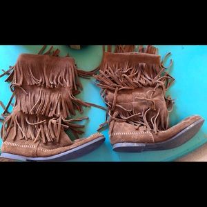 Minnetonka Fringe Boots